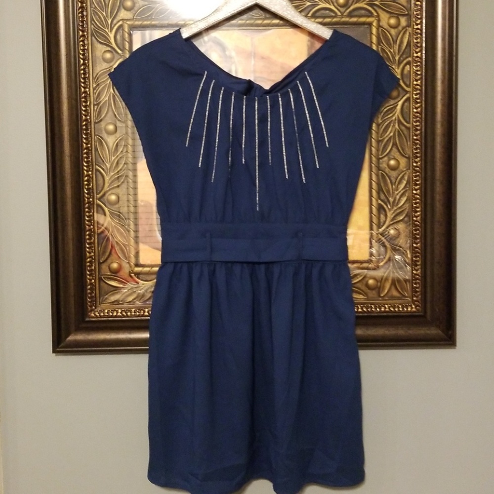 Rory Beca dark teal dress silver chest A221:4:418